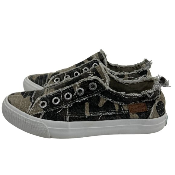 Blowfish Malibu Womens Multicolor Camouflage Slip On Sneakers Canvas Size 7 - Picture 1 of 15